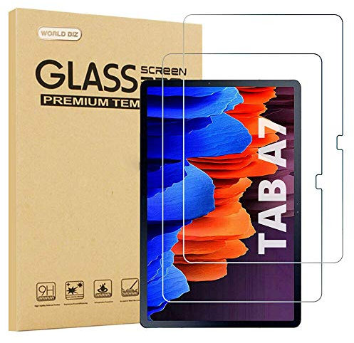 World Biz [2-Pack] Screen Protector for Samsung Galaxy Tab A7 10.4 inch 2020 SM-T500/T505/T507 tablet, Tempered Glass, 9H Hardness, Shatterproof, High Definition for Galaxy Tab A7 10.4''