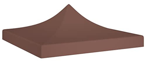 vidaXL Party Tent Roof, UV-Resistant Outdoor Replacement Cover for Folding Pop-Up Tent Frames, Brown 600D Oxford Fabric with PVC Coating, 2x2 m