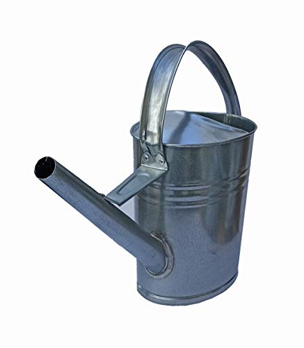 Zinkgießkanne Gießkanne 5L 8L 10L 12L Blumengießkanne Metall feuerverzinkt Zink Silber für Innen- und Außenbereich (12 L)