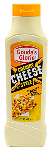 Gouda’s Glorie Creamy Cheese Style Käsesauce - 8x 850ml - vegane Käsesoße für Nachos Burger Enchiladas Tacos Burritos cremig-zartschmelzend warm und kalt genießbar