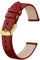 BISONSTRAP Leder Uhrenarmbänder, Weiche Ersatzbänder mit Polierter Schnalle, 18mm, Rot mit Goldener Schnalle