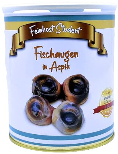 Fischaugen in Aspik (Augen) aus der Dose Scherzarktikel, Lustige Geschenkidee, Party-Brüller, Spaßgeschenk, Halloween, Geburtstagsgeschenk
