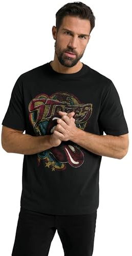 JP 1880 Herren große Größen Übergrößen Menswear L-8XL T-Shirt, Bandshirt, Rolling Stones, Halbarm, bis 8 XL 802832