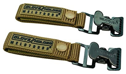 MELOTOUGH Arbeitshandschuhhalter, Handschuhriemen Halterung, Schnellleine mit Krokodilklemme, 2 Stück (Khaki)