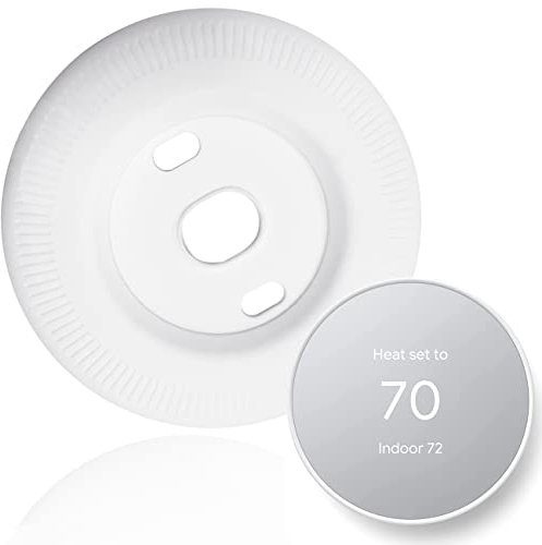 Wall Plate Cover Compatible with Google Nest Thermostat 2020, Fingerprint Resistant Bracket Mount Trim Kit for Nest Thermostat, Complementary Design Easy Installation Backplate for Home, White