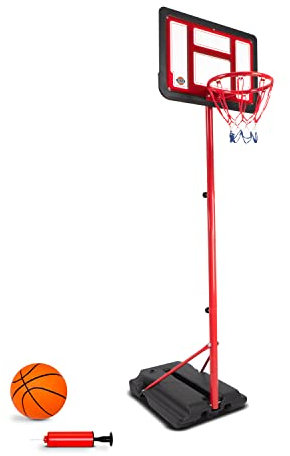 Panier de Basket sur Pied Evolutif Denver Hauteur réglable de 1.05m à 1.65m Ballon et Pompe Inclus