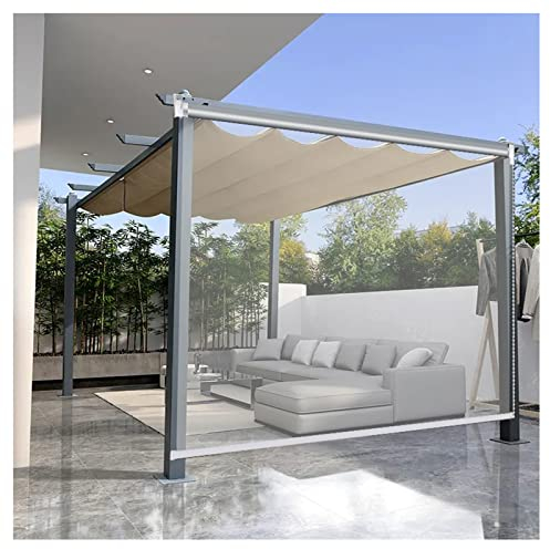 Transparente Rollos,Transparent Wasserdichtes Roll-Up-Rollo,PVC-Kunststoff-Regenschutz-Fenster-Rollos,Rollos für den Garten im Freien,für den Außenbereich,Pergola,Balkon,140x250cm/55.1x98.4in