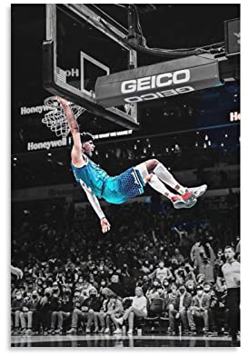 TUOAN Lamelo Ball Dunk Poster Leinwand Kunst Poster Wandkunst Bild Druck Moderne Familie Dekor Wandmontage Wohnzimmer 30 x 45 cm