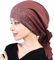 Kopftuch für Frauen Kopfbedeckung Damen Chemo Kopfbedeckung Im Voraus Gebunden Set Plissiert Headwrap Schals Gap Mütze Damen -Dunkelbraun