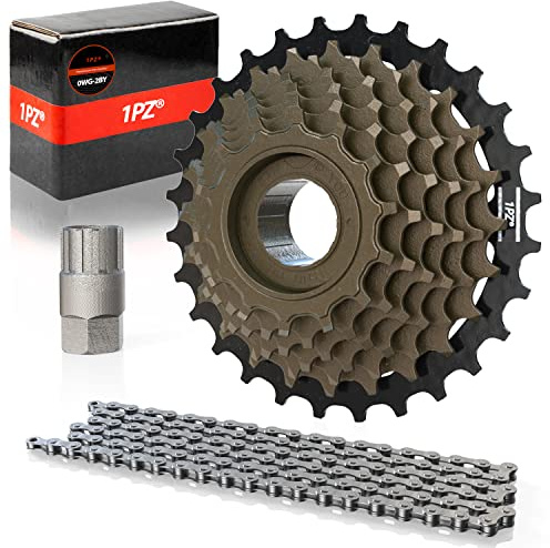 1PZ 0WG-3BY Zahnkranz 7-Fach Schraubkranz 14-28T Ersatz für Fahrrad E-Bike Elektro Fahrrad Pedelec
