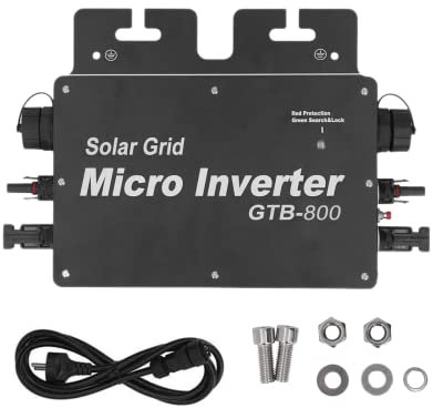 RANRAO Solar Wechselrichter Micro Solar Grid Tie Inverter Photovoltaik Stromversorgungssystem 800W 220V Balkonkraftwerk Solar Micro Inverter Smart Micro Inverter Solar Grid Inverter APP Control