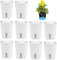 MENAYODA 10er-Set Kunststoff Blumentopf mit Bewässerungssystem, Selbstbewässerung Blumentöpfen mit Ablaufloch und Wasserstandsanzeiger für Innen- und Außenbereich