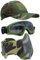 Yzpacc Airsoft Half Face Mask with Goggles Hat Set Tactical Masks Full Face Ohr Protective Baseball Cap for CS Halloween and Cosplay Game (F)