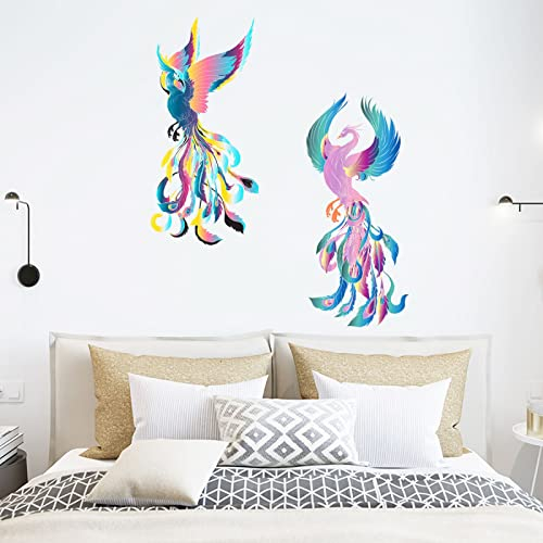Wandtattoo Phoenix Wandsticker Wanddeko für Wohnzimmer Schlafzimmer Sofa Hintergrund,Wandaufkleber Kinderzimmer Mädchen und Jungs,Wandaufkleber Diy Wandkunst Dekor
