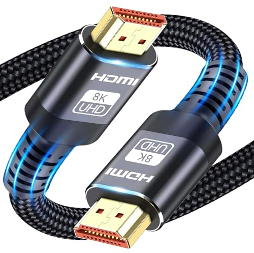 Cable HDMI 2.1 de 10K 8K, cables HDMI disponibles en 0,5 m, 1 m, 2 m, 3 m, 5 m, 6 m, 7,5 m de longitud para selección, cable Ultra HD de alta velocidad de 48 Gbps, cables HDMI (8K a 60 Hz) compatible