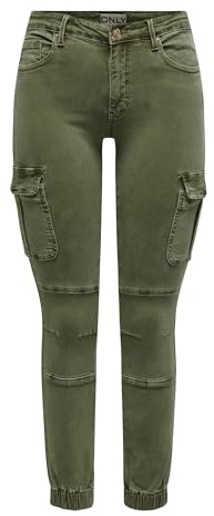 ONLY Women's Onlmissouri Reg Ank Cargo Pnt Noos Cargo Trousers , Kalamata,34W / 30L
