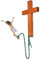 Scnvsi Einzigartiges religiöses Kunstwerk, Bungee-Jumping, Jesus-Kreuz, handgefertigte Skulptur aus Holzharz, dekorative Ornamente, Wanddekorationen