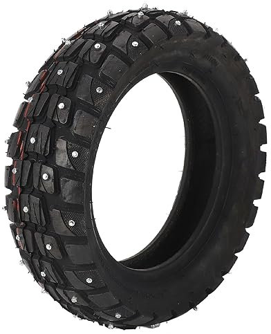 Fockety 255 X 80 10 Zoll Elektroroller-Reifen, Rutschfester, Dicker Gummi-Schlauchlosreifen, Off-Road-Vakuum-Außenreifen mit Spikes für Verschiedene Straßen bei Schlechtem Wetter