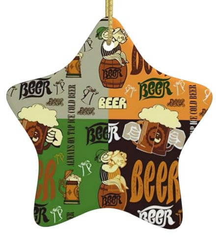 Doppelseitiges Bier-Handwerk, Weihnachtsbaumschmuck, neues Zuhause, Weihnachtsdekoration für den Urlaub