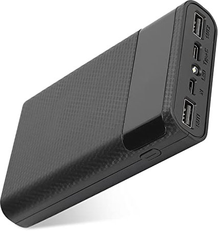 18650 Battery Box Portable 4x18650 DIY Power Bank Mobile Power Kit DIY Power Bank 18650 Case Supports All Models Of Mobile Phone Portable DIY Power Bank (Black)