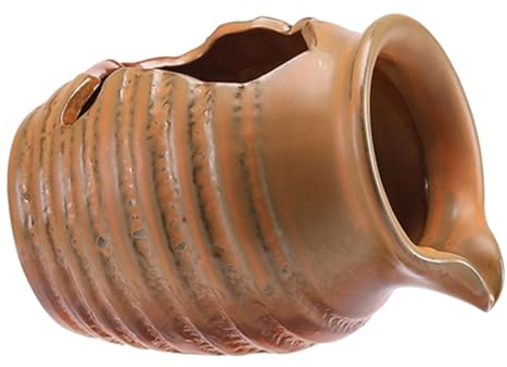 BESPORTBLE Tontopf Mit Fließendem Wasser Keramikbrunnen Topfwasserfunktion Kaskadierende Krüge Schreibtischbrunnen Feng-Shui-tischdekoration Kaskadierender Wasserfall Hofglas Wasserpumpe