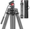CAMBOFOTO Videostativ mit 360° Flüssigkopf, 188cm Professionelles Aluminium Schwerlast Filmstativ für Canon Nikon Kamera Camcorder (Gewicht 4,1 kg, Maximale Belastung 9 kg)