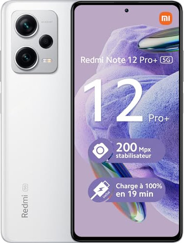 Xiaomi Redmi Note 12 Pro+ 5G 8GB RAM 256GB Polar White (Reconditionné)