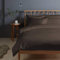 Pizuna 400 Fadenzahl aus Baumwolle Bettwäsche Dunkel Braun, 100% Langstaple Baumwolle Bettbezug und Kissenbezug, 100% Baumwolle Mako Satin 2-Teilig Bettwäscheset 200x210 + 65x65 Dunkel Braun