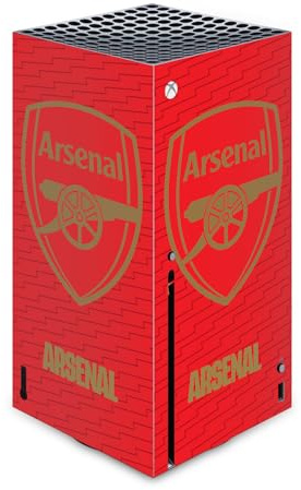Head Case Designs sous Licence Officielle Arsenal FC Rouge et Or Blason Logos Vinyle Autocollant De Jeu Peau Autocollant Couverture Compatible avec Xbox Series X Console