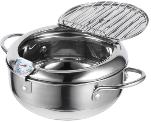 ABOOFAN Sartén De Acero Inoxidable Magefesa Freidora Filtro De Aceite Olla para Freír