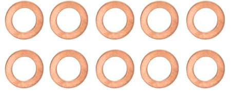 Rondelles Plates en Cuivre 10 Pièces M12 Bouchon de Vidange d'huile en Cuivre Rondelle Joint d'étanchéité Plat Entretoise de Bague pour le Changement d'huile