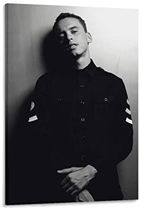 ZHDZK Leinwandbild, Musiker Logic Rapper, schwarz, weiß, dekorativ, Wohnzimmer, Poster, ohne Rahmen (30 x 50 cm, ohne Rahmen)