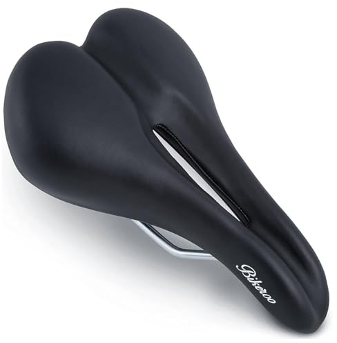 Narrow Nose Road Bike Saddle, Chafe Rub Reduction for Comfort, Flexibility for Street Riding Commuting Stationary Bicycle Exercise, 7 W x 10 L
