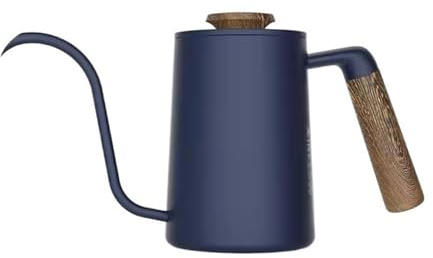 ZIGUIhsou-11 Coffee Drip Kettles Hand Brew Coffee Pot Fine Mouth Drip Coffee Long Spout Pot 304 Stainless Steel Household Coffee Utensils(Blue)