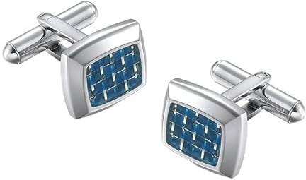 WDSOPK Bevelled Carbon Fiber Cufflinks European and American Steel Shirt French Cufflinks