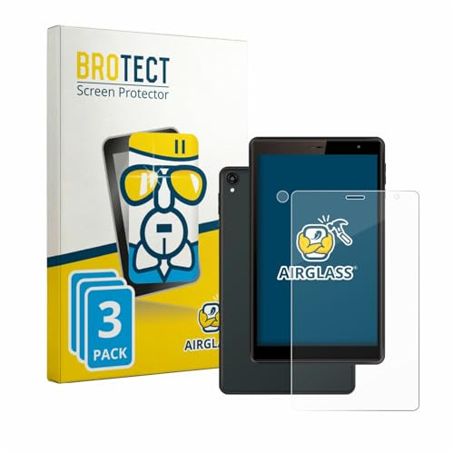 BROTECT 3 Stück Schutzglas für Logicom Tab 80 8 (Display+Kamera) Schutzfolie Panzer Folie Glas[Extrem Kratzfest, Anti-Fingerprint, Ultra-]