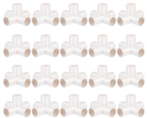 20 Pezzi Raccordo Pvc a 5 Vie per Tubo Irrigazione Bianco 20 Mm | Innesti per Tubo Irrigazione, per Rubinetti e Ricambio Domestico, Installazione Semplice