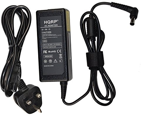 HQRP 19V AC Adapter compatible with Samsung HW-K360 HW-KM36 HW-KM36C Soundbar Speaker System Power Supply Cord Adaptor + Coaster