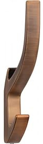 SIRO Kleiderhaken Kolkwitz, Modern, Design, Druckguss messing schwarz gebürstet, 150 mm x 71 mm x 15 mm, LA 32 mm, 2432/ZN79