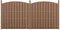 neu.holz WPC Gartenzaun mit Rundbogen und Pfosten 185x376cm Braun Sichtschutz Windschutz Lamellenzaun Zaun