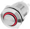 Taster oder Schalter 12V mit LED Beleuchtung (in 5 Farben), 2 Größen (12 oder 16mm) auswählbar (12mm Taster, Rot)