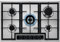 75cm 5 Burner Gas Hob with Wok Burner - Stainless Steel
