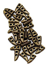 FSSTUD 100 Stück Metall Mini Horn knopf Knebelknöpfe Nähknöpfe Metallknöpfe Puppenkleidung Zubehör für Basteln DIY