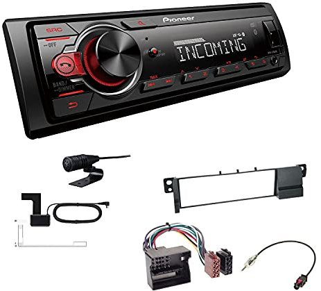 Pioneer MVH-330DAB 1 DIN Autoradio DAB+ Bluetooth USB AUX passend für BMW 3er 2001-2005 schwarz