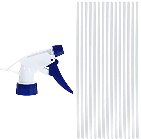 HEALLILY 15Pcs Spray Bottle Nozzle Spraying Bottle Replacement Tops Mist Water Bottle Spray Nozzle Trigger Sprayer Bottle Heads for Bathroom Kitchen Blue