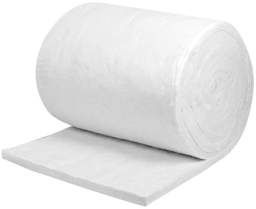 The Stove Wizard Ceramic Fiber Blanket 610 x 1000 x 25mm for High Temperature Insulation, Kiln Furnace Forge