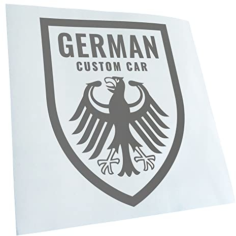 Kiwistar - Autoaufkleber - Grau - 40x31cm German Custom Car - Auto Tuning Aufkleber für Auto, Laptop, Fahrrad, LKW, Motorrad mehrfarbig JDM Decal Racing