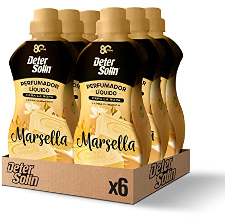 Detersolin Perfumador Líquido para la ropa, Perfume MARSELLA, 216 lavados (Pack 6 x 720ML)