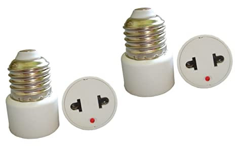 OSALADI 4 Stück Reisekonverter Für Europa E27 Lichtfassung Zu Us Stecker Buchse Adapter Für Birne Schraube Licht Europäischer Reisestecker Lampen Weiß Reisen Steckdose