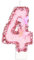 Geburtstagskerzen Zahlen 4, Schmetterling Kerzen Geburtstag, Personalisierte Geburtstagskerzen Kinder, Rosa Tortendeko 4 Geburtstag, Glitzernde Kuchendeko für KinderGeburtstags, Erwachsenen-Jubiläum